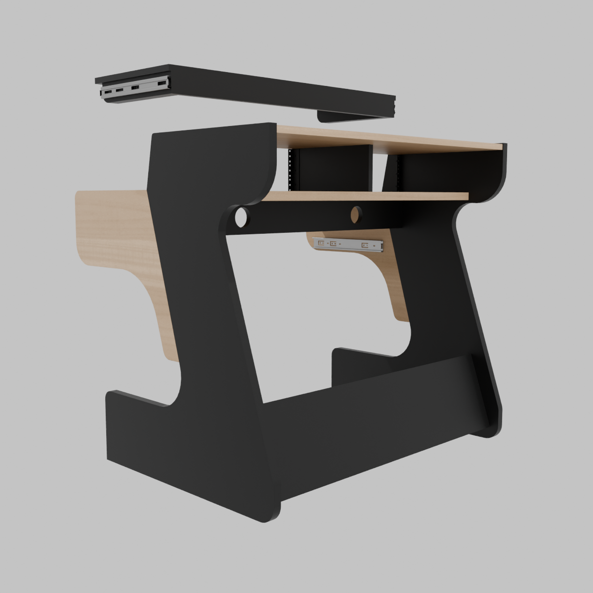 MIZA 49 Flex The Cube_MZ-49-FLX-BK-OAK