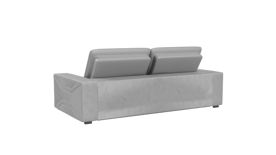 Modern Gray Sofa Model 3D - Professional 3D Model Render 4