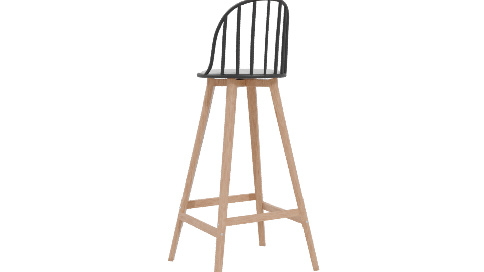 Modern Bar Chair Ivor 3D Model - Professional 3D Model Render 4
