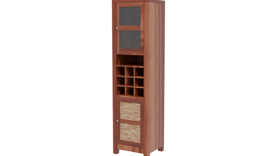 Elegant Wooden Storage Cabinet 3D Model - Professional 3D Model Render 12