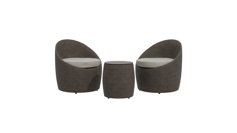 Stylish Outdoor Lounge Set 3D - Professional 3D Model Render 11