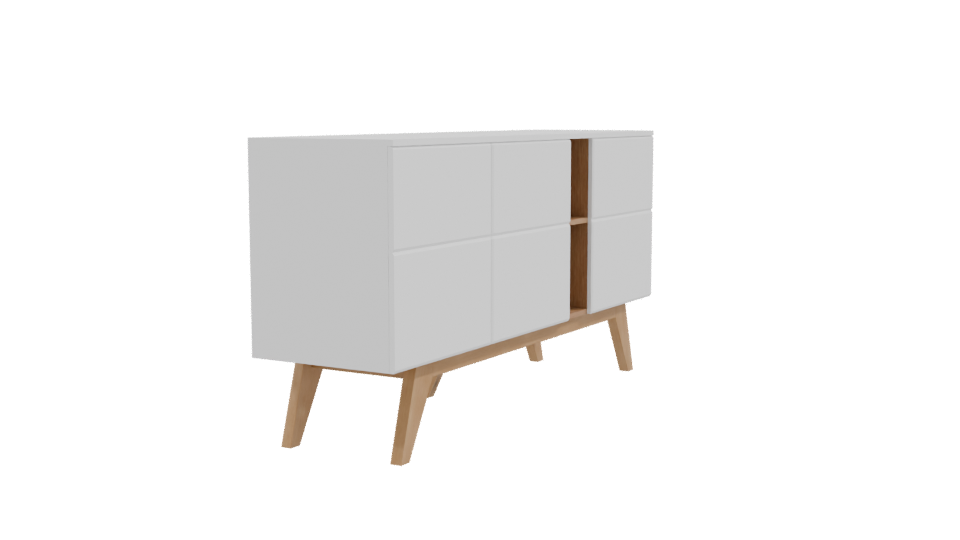Sleek Modern Console Cabinet 3D Model - Professional 3D Model Render 9