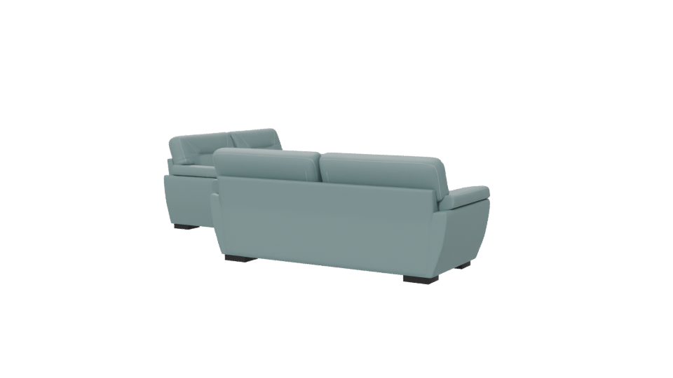 SALA 32 Vinyl Leather Sofa 3D - Professional 3D Model Render 6