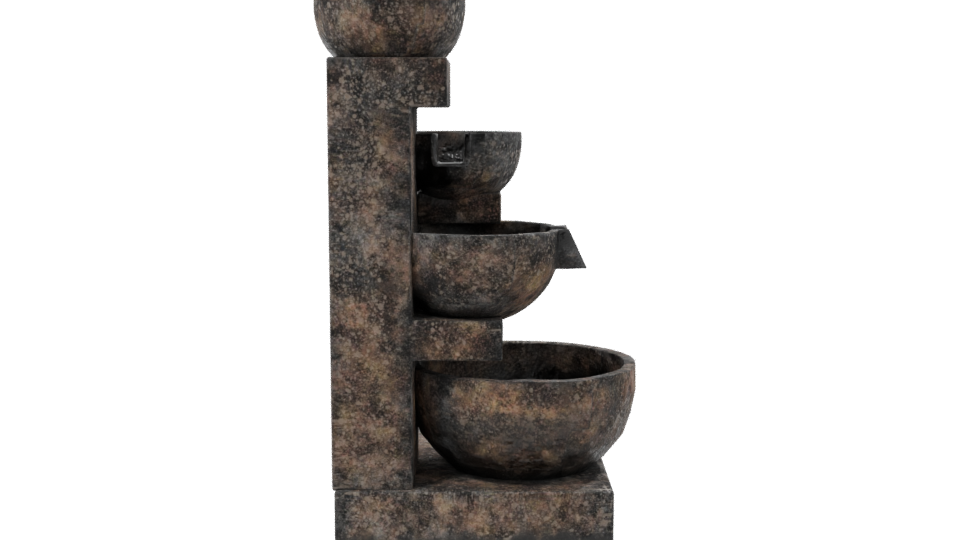 Stylish Stone Fountain 3D Model - Professional 3D Model Render 8