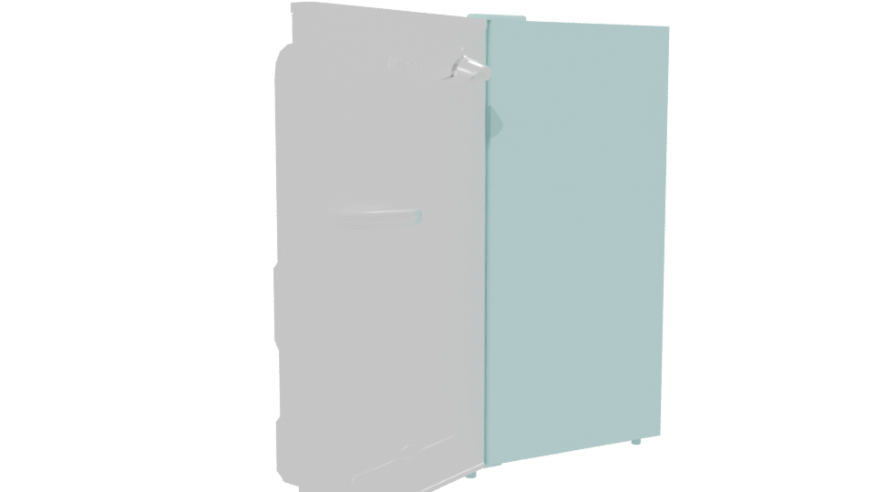 Compact Refrigerator Interior Model - Professional 3D Model Render 13