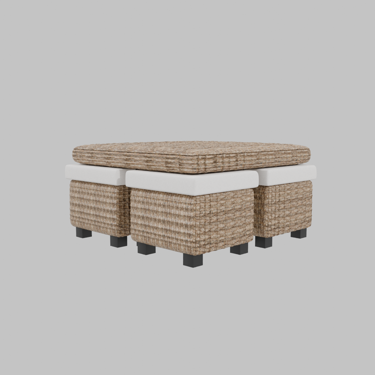 MESA DE CENTRO KATINA CON 4 PUFF