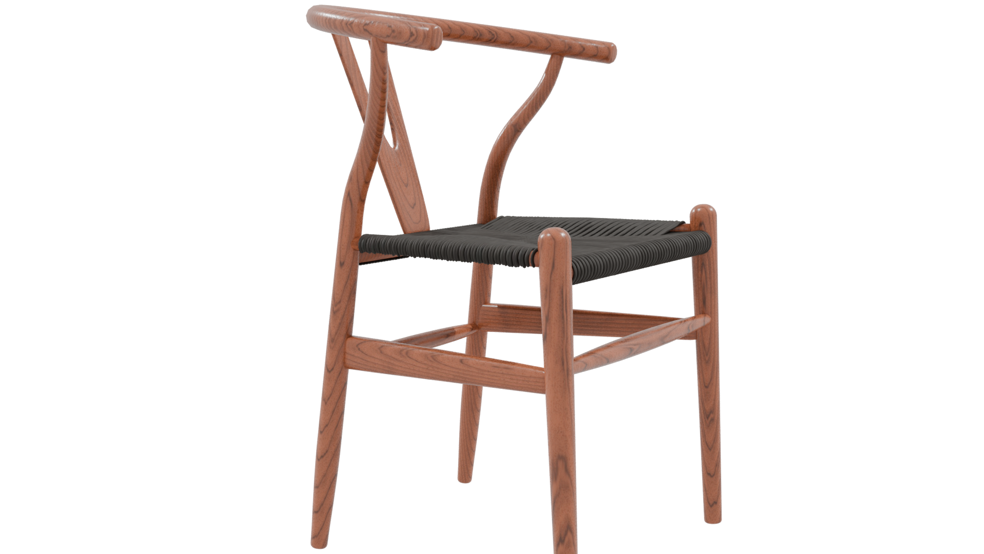 Stylish Wooden Dining Chair 3D Model - Professional 3D Model Render 9