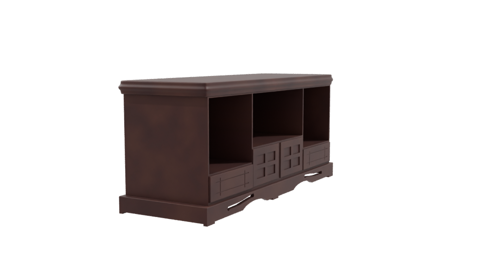Wooden Storage Rack with Drawers 3D - Professional 3D Model Render 9