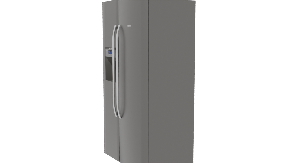 Stylish Stainless Steel Refrigerator 3D - Professional 3D Model Render 13