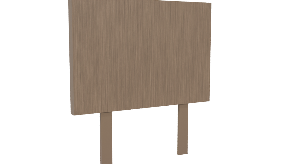 Budapest Gray Headboard 3D Model - Professional 3D Model Render 4