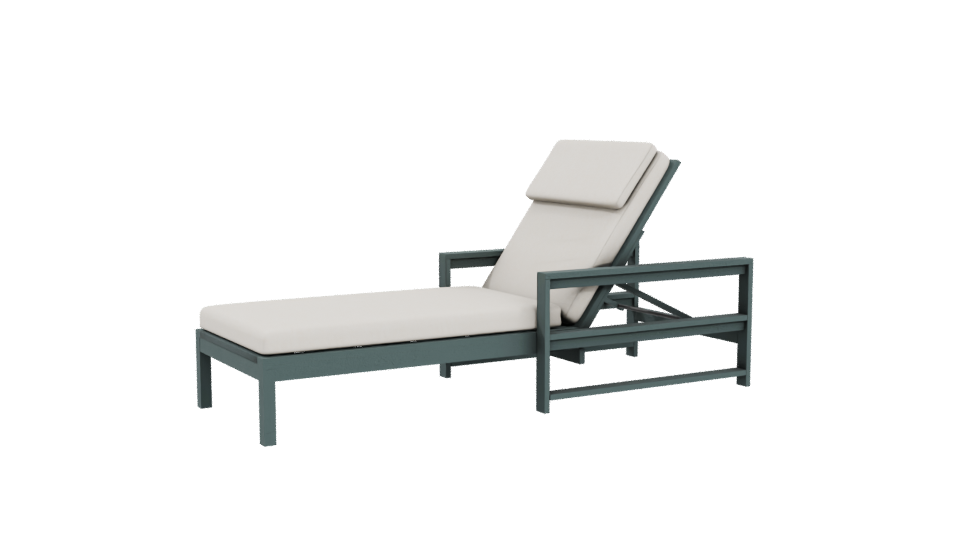 Stylish Outdoor Lounger 3D Model - Professional 3D Model Render 4