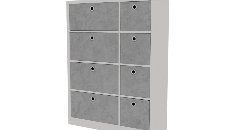 Contemporary Storage Drawer Unit 3D - Professional 3D Model Render 12