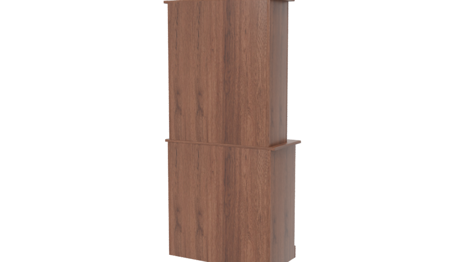 Stylish Wooden Display Cabinet 3D - Professional 3D Model Render 6