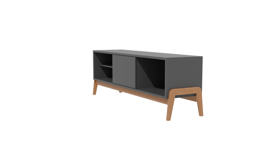 Stylish Minimalist TV Cabinet 3D Model - Professional 3D Model Render 13