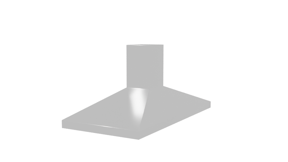 90 cm Decorative Kitchen Hood 3D - Professional 3D Model Render 3