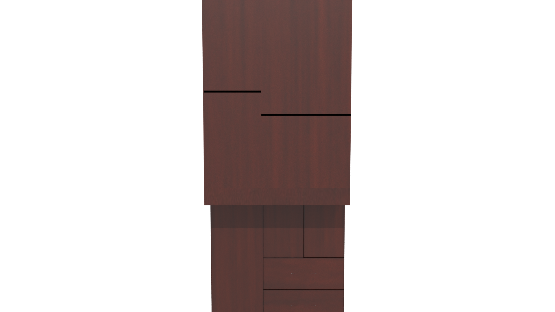 Elegant Wooden Wardrobe 3D Model - Professional 3D Model Render 5