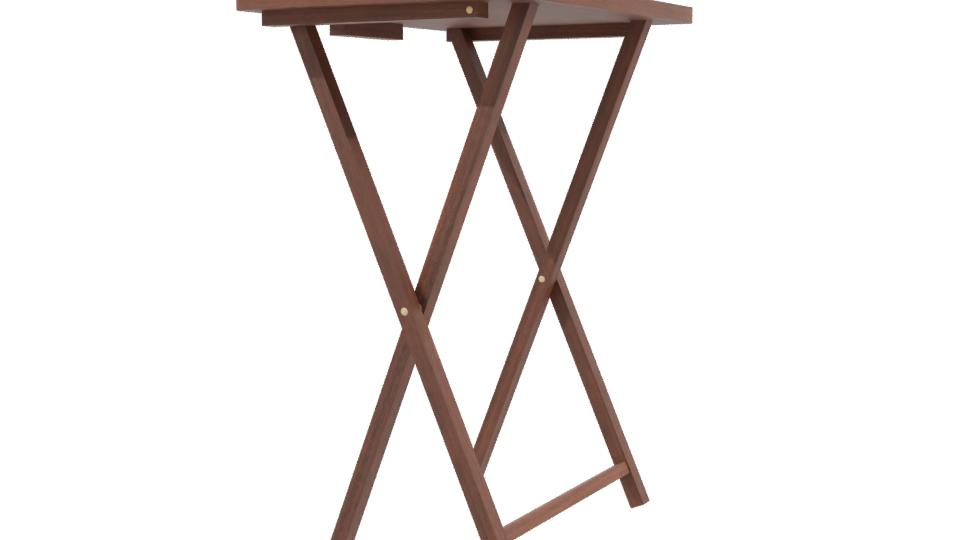 Stylish Wooden Desk Model - Professional 3D Model Render 3