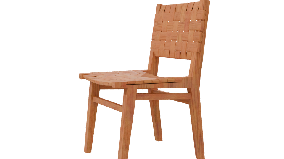 Stylish Wooden Dining Chair 3D - Professional 3D Model Render 7