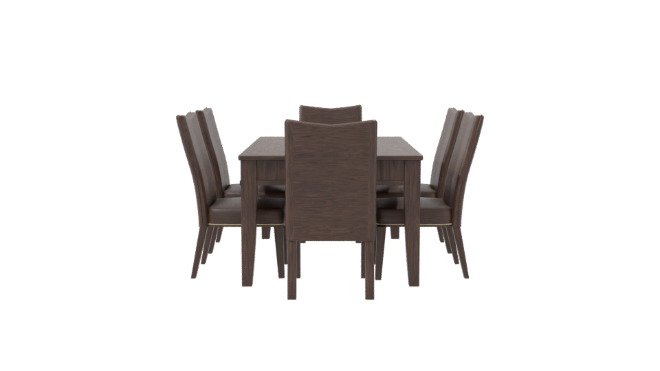 Elegant Modern Dining Table Set 3D Model - Professional 3D Model Render 8
