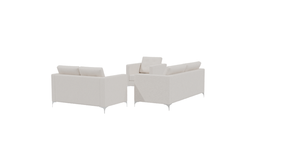 Elegant Modern Sofa Set 3D - Professional 3D Model Render 3