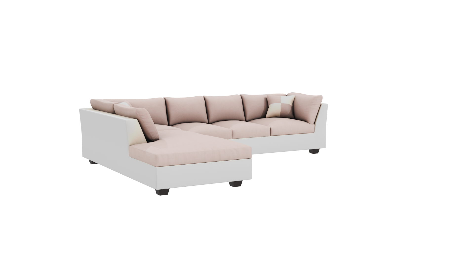 Modern L-Shaped Sofa 3D Model - Professional 3D Model Render 10