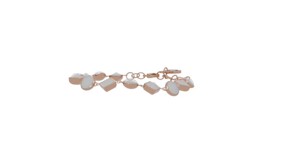 Elegant Rose Gold Bracelet 3D - Professional 3D Model Render 6