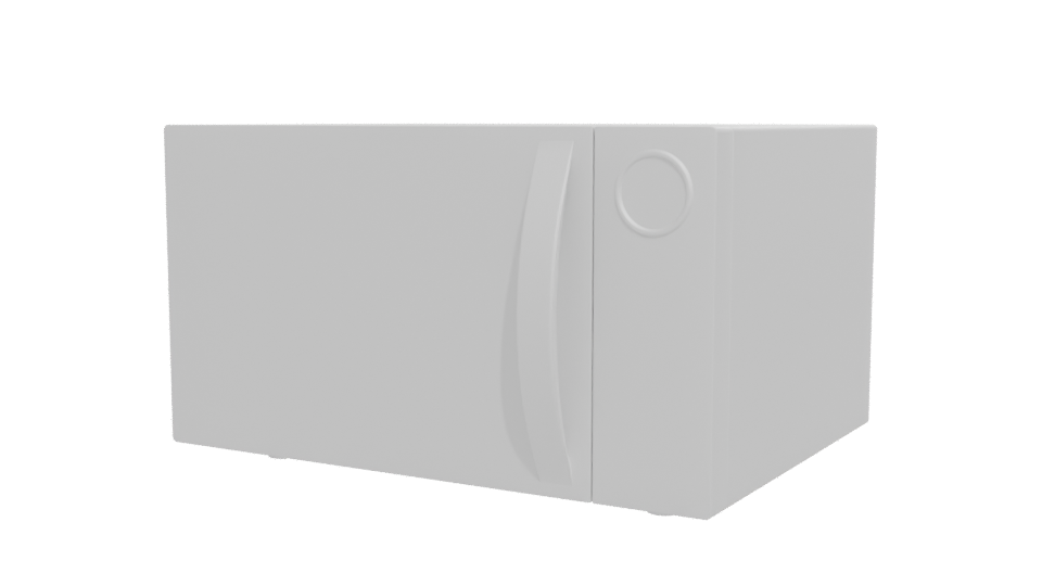 Stylish Compact Microwave 3D Model - Professional 3D Model Render 12