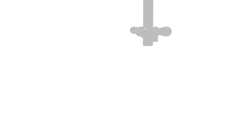 Stylish Metal Kitchen Faucet 3D Model - Professional 3D Model Render 2