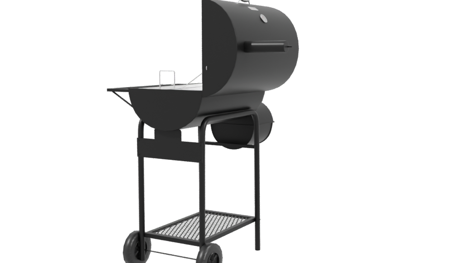 Outdoor Charcoal Grill Model - Professional 3D Model Render 3