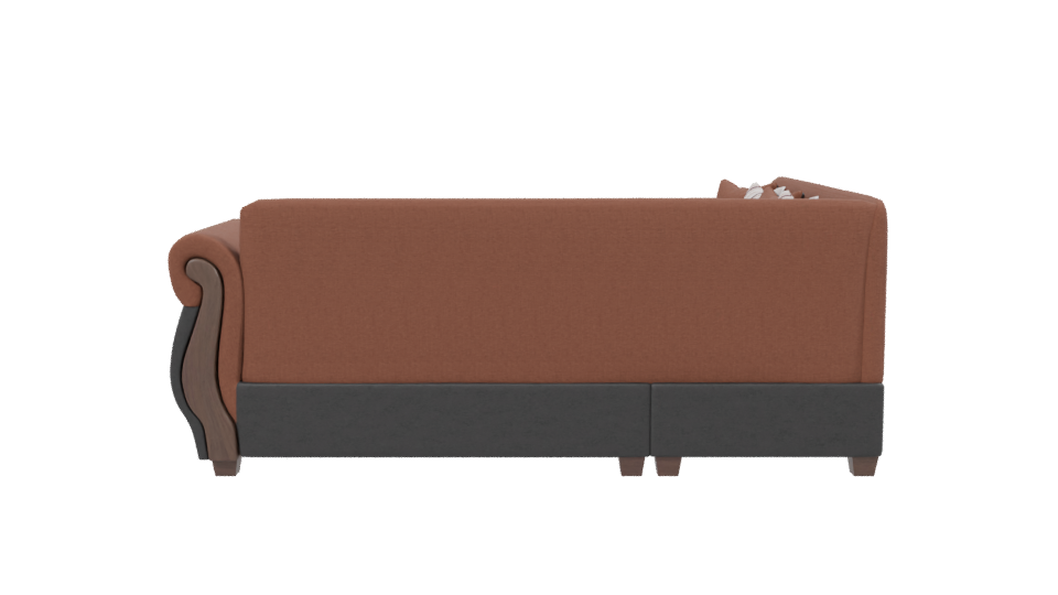 Stylish L-Shaped Sofa Model - Professional 3D Model Render 2