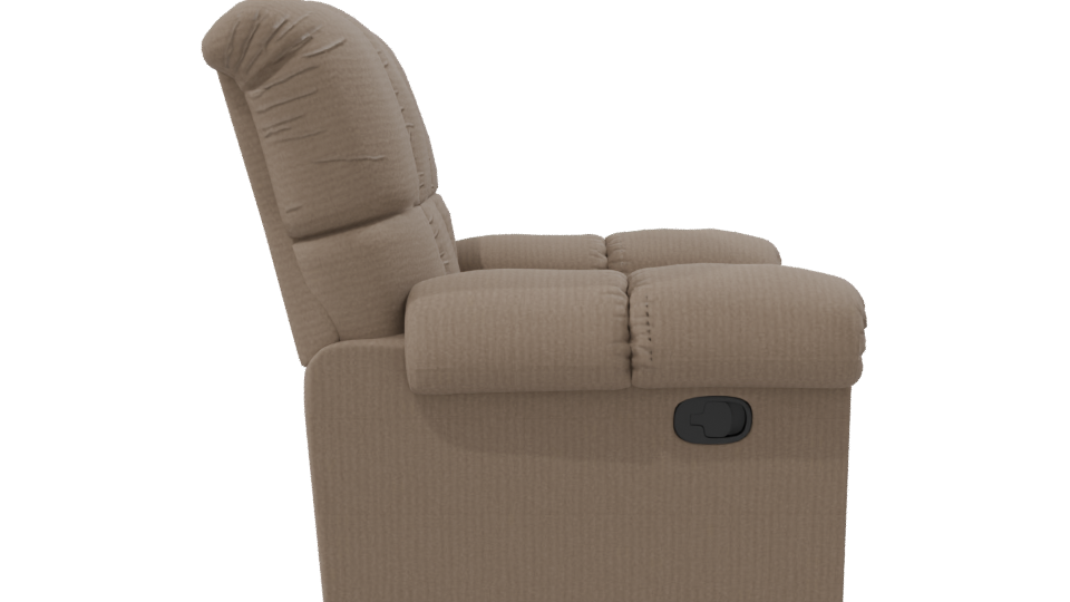 Cozy Reclining Fabric Armchair 3D - Professional 3D Model Render 8