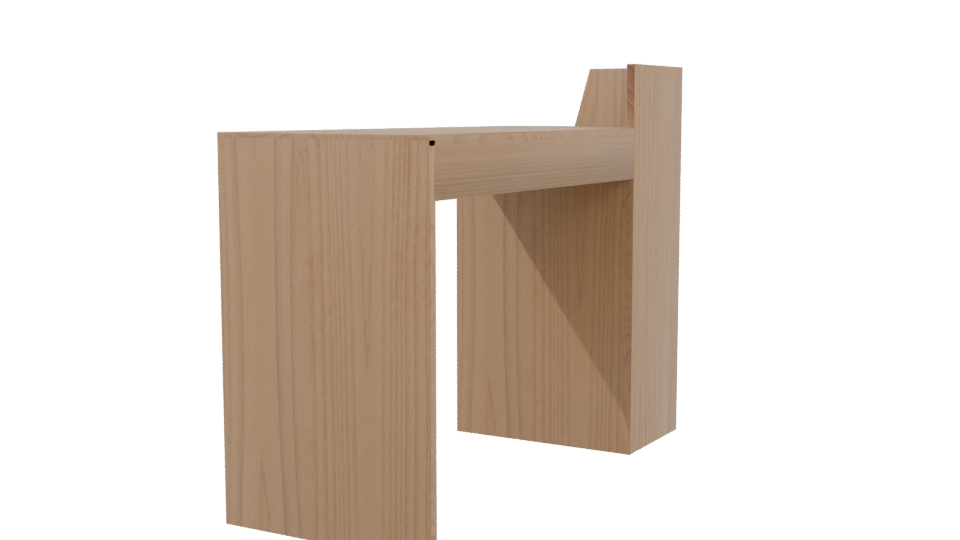 Modern Desk with Shelves 3D - Professional 3D Model Render 3