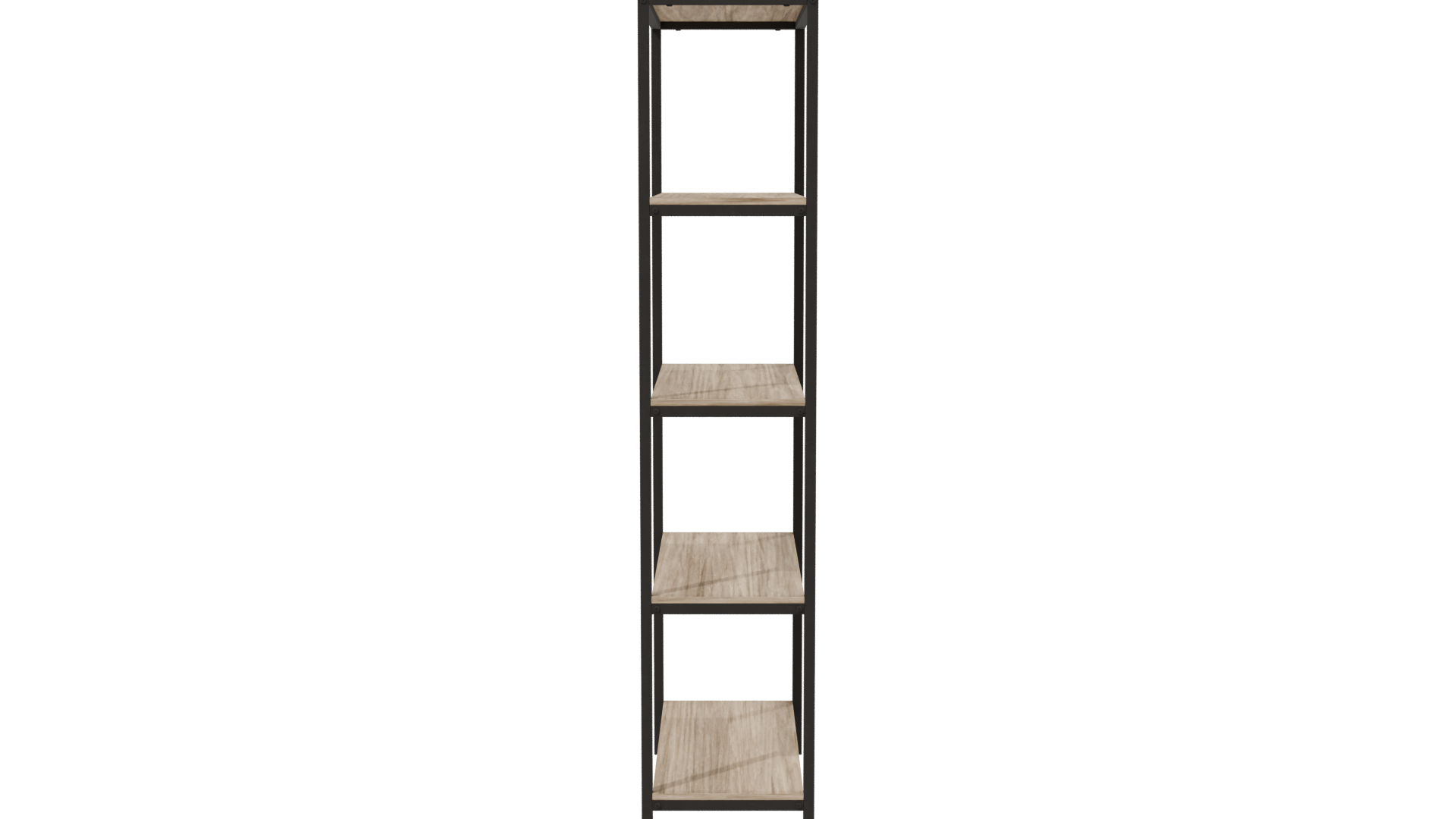 Contemporary Wooden Bookshelf 3D Model - Professional 3D Model Render 2