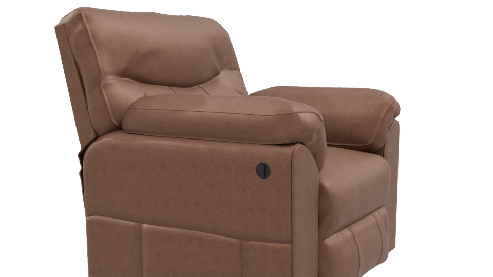 Stylish Brown Fabric Armchair 3D Model - Professional 3D Model Render 9
