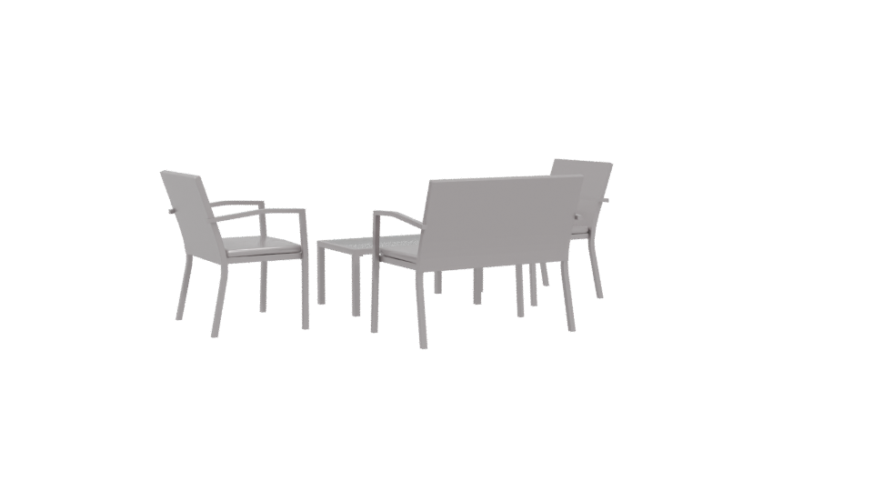 Modern Outdoor Furniture Set 3D - Professional 3D Model Render 4