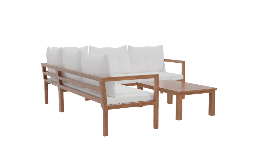 Stylish Outdoor Sofa Set 3D - Professional 3D Model Render 10