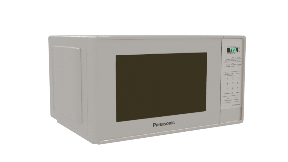 Sleek Modern Microwave Oven 3D - Professional 3D Model Render 10