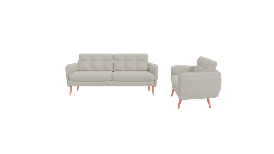Stylish Sofa Set 3D Model - Professional 3D Model Render 11