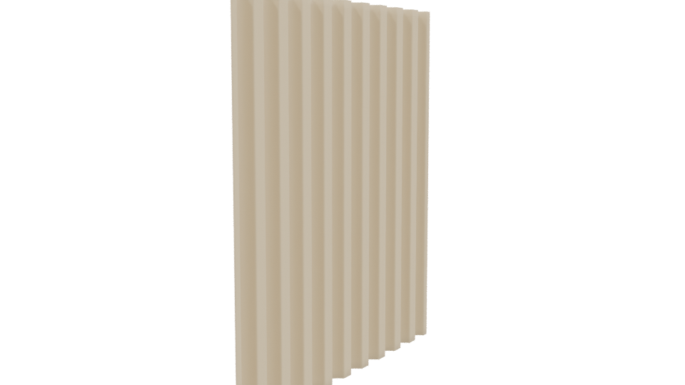 Textured Vertical Panel Model - Professional 3D Model Render 3