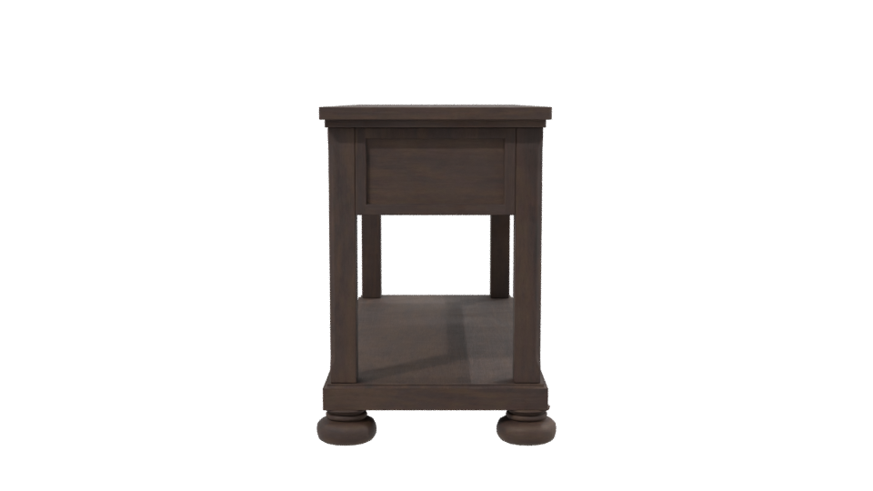 Rustic Wooden Console Table 3D - Professional 3D Model Render 2