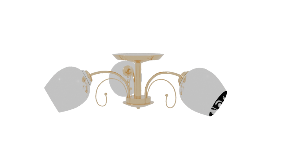 Valencia Three-Light Ceiling Lamp 3D - Professional 3D Model Render 3