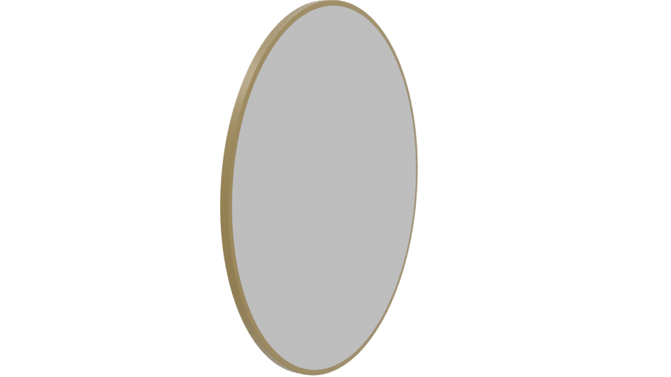 Elegant Round Wall Mirror 3D - Professional 3D Model Render 9