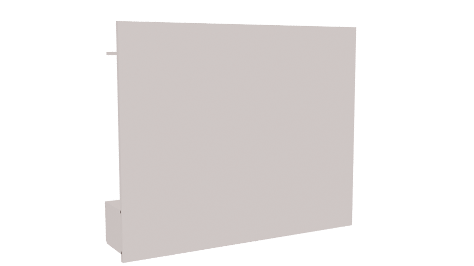 Modern Minimalist Wall Shelf Unit - Professional 3D Model Render 4