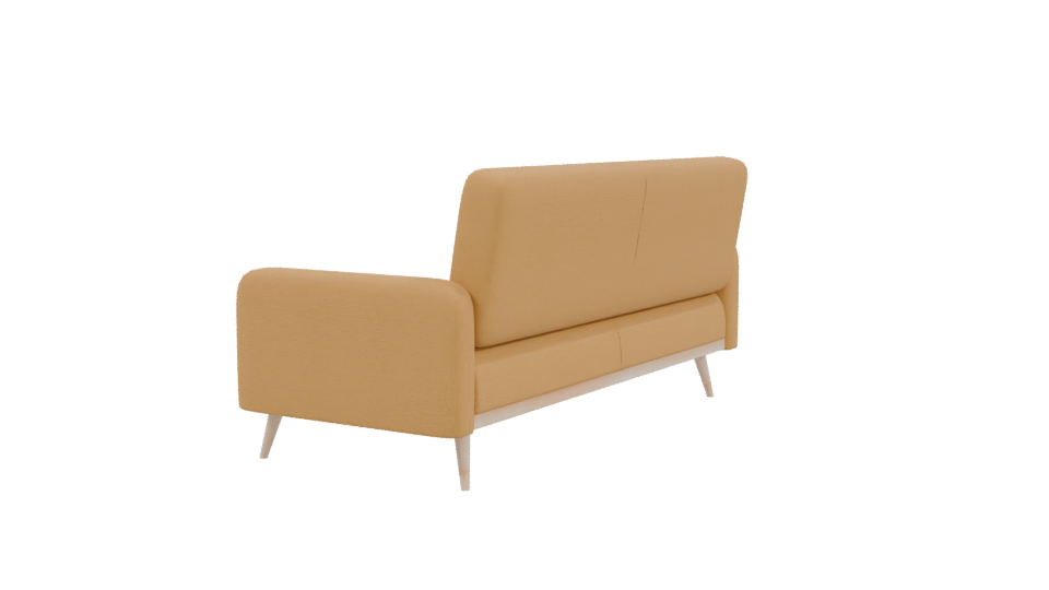 Stylish Mid-Century Modern Sofa 3D Model - Professional 3D Model Render 3
