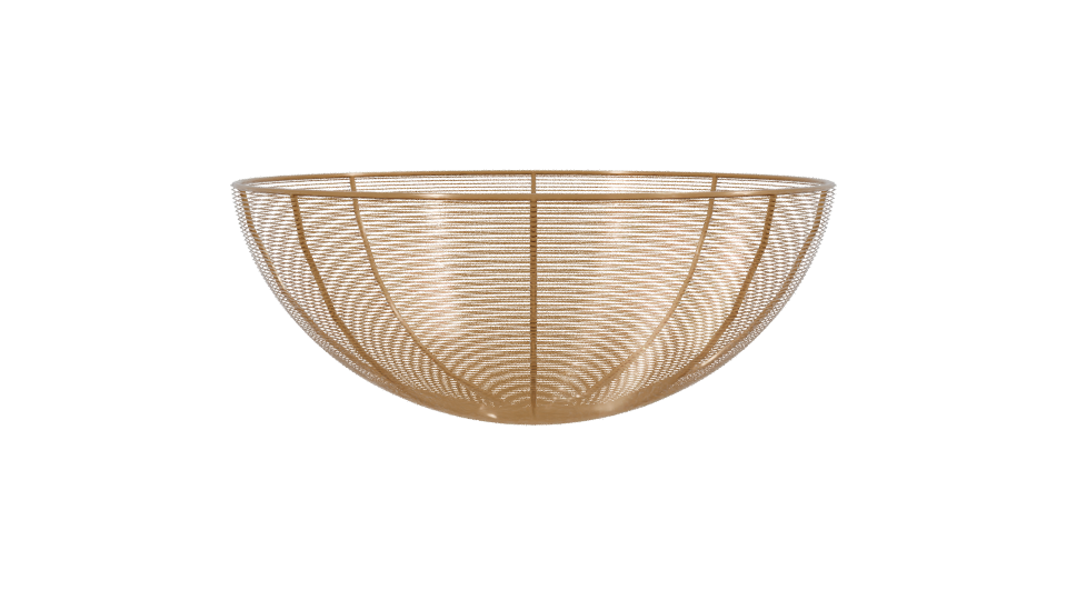 Elegant Wire Fruit Bowl 3D Model - Professional 3D Model Render 2