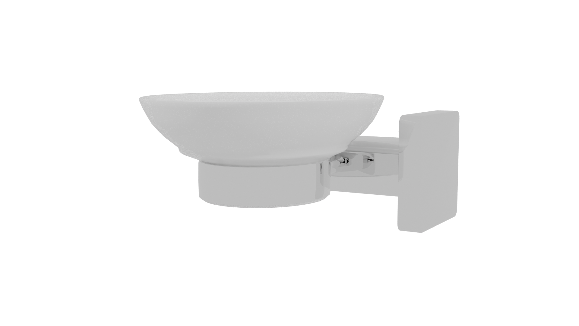 Modern Wall-Mounted Soap Dish 3D - Professional 3D Model Render 3
