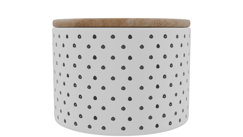 Stylish Round Storage Container 3D - Professional 3D Model Render 9