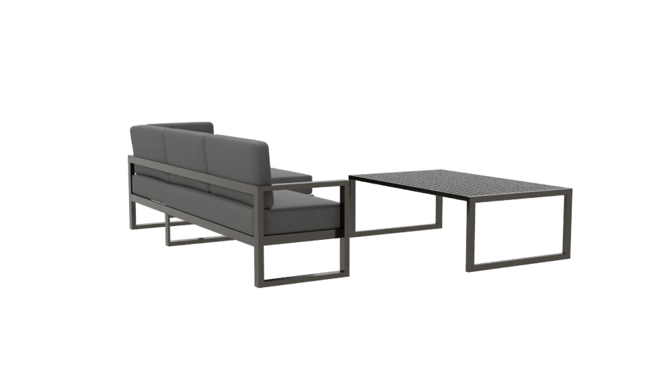Contemporary Outdoor Sectional Sofa Set 3D Model - Professional 3D Model Render 7