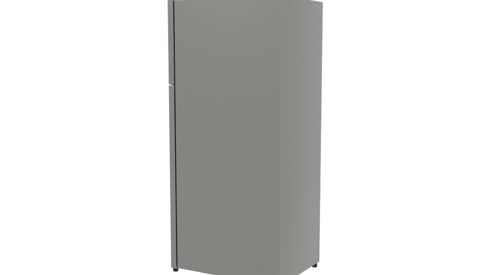 Sleek Stainless Steel Refrigerator 3D Model - Professional 3D Model Render 3