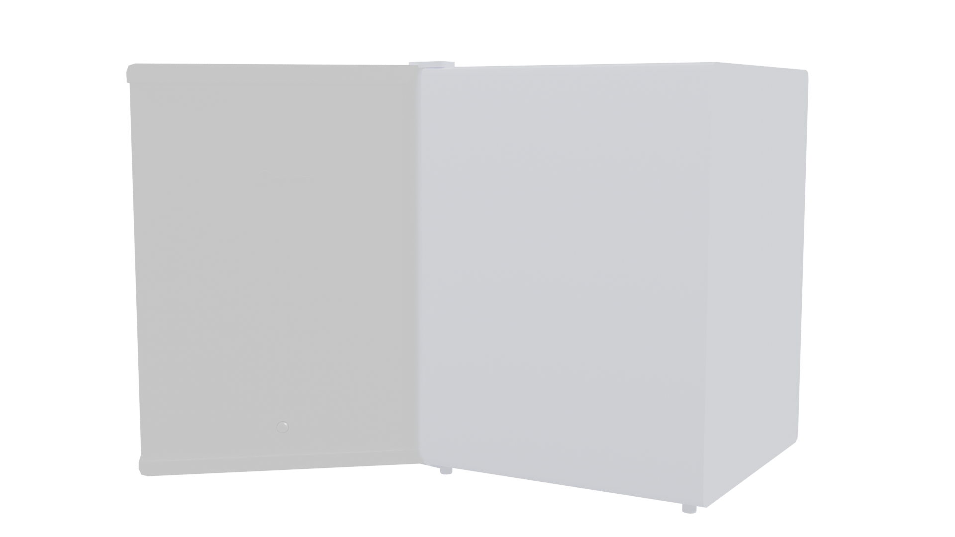 Compact White Refrigerator 3D Model - Professional 3D Model Render 3